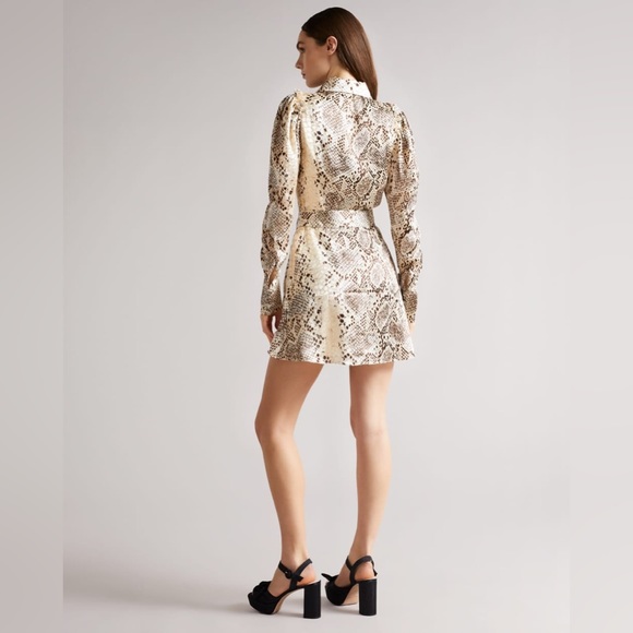 Avili MIB Ted Baker Short Leopard Print Dress Size 1 - Picture 2 of 12